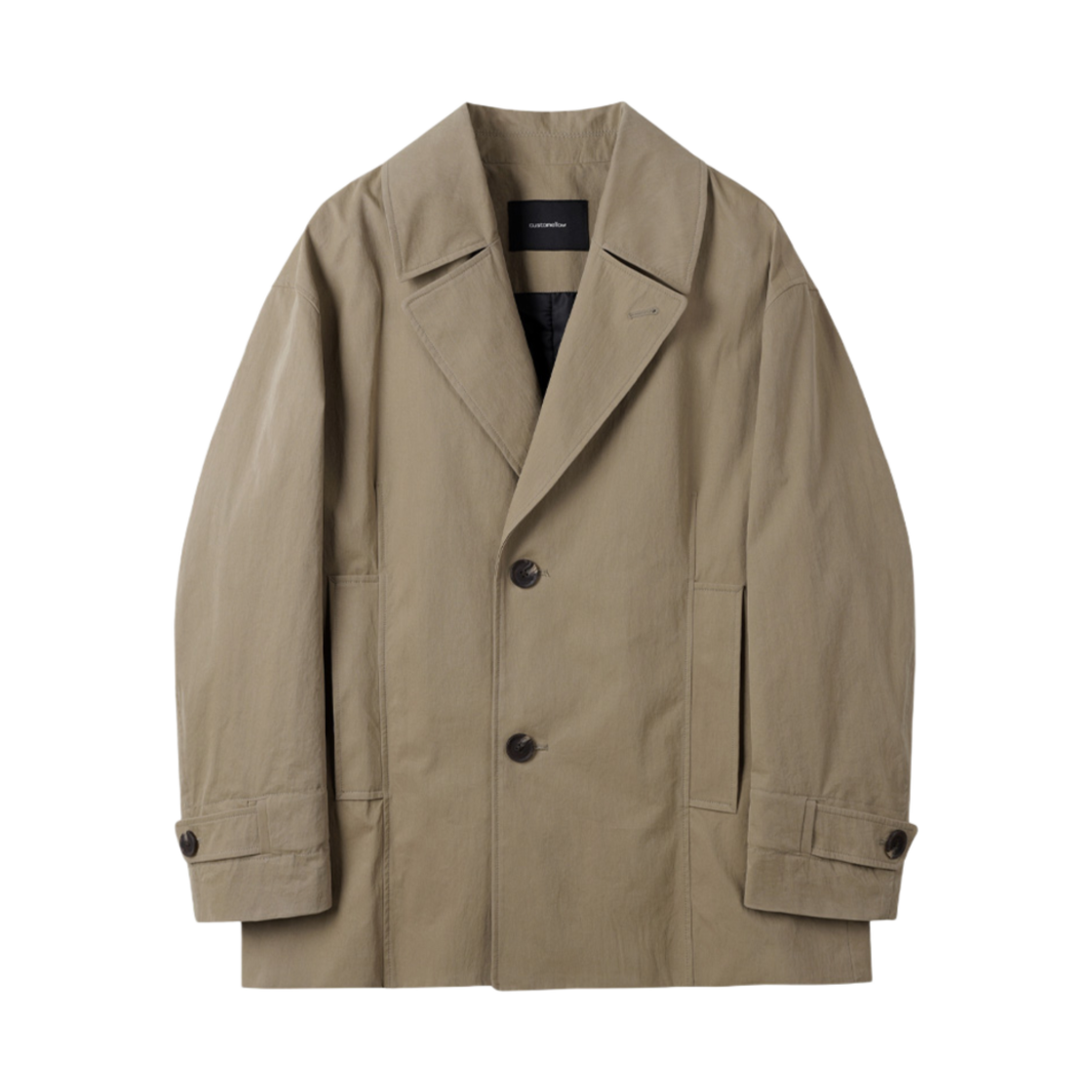 커스텀멜로우 쇼트 트렌치 코트 베이지(Customellow Short Trench Coat Beige) - 1