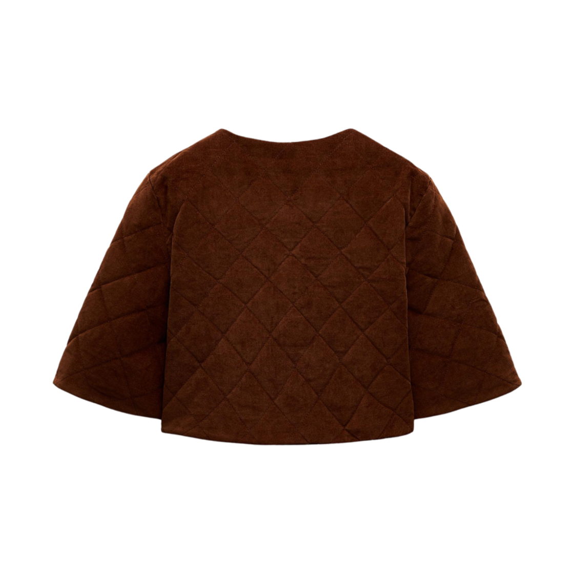 (W) 자라 소프트 터치 크롭드 자켓 브라운((W) Zara Soft Touch Cropped Jacket Brown) - 2