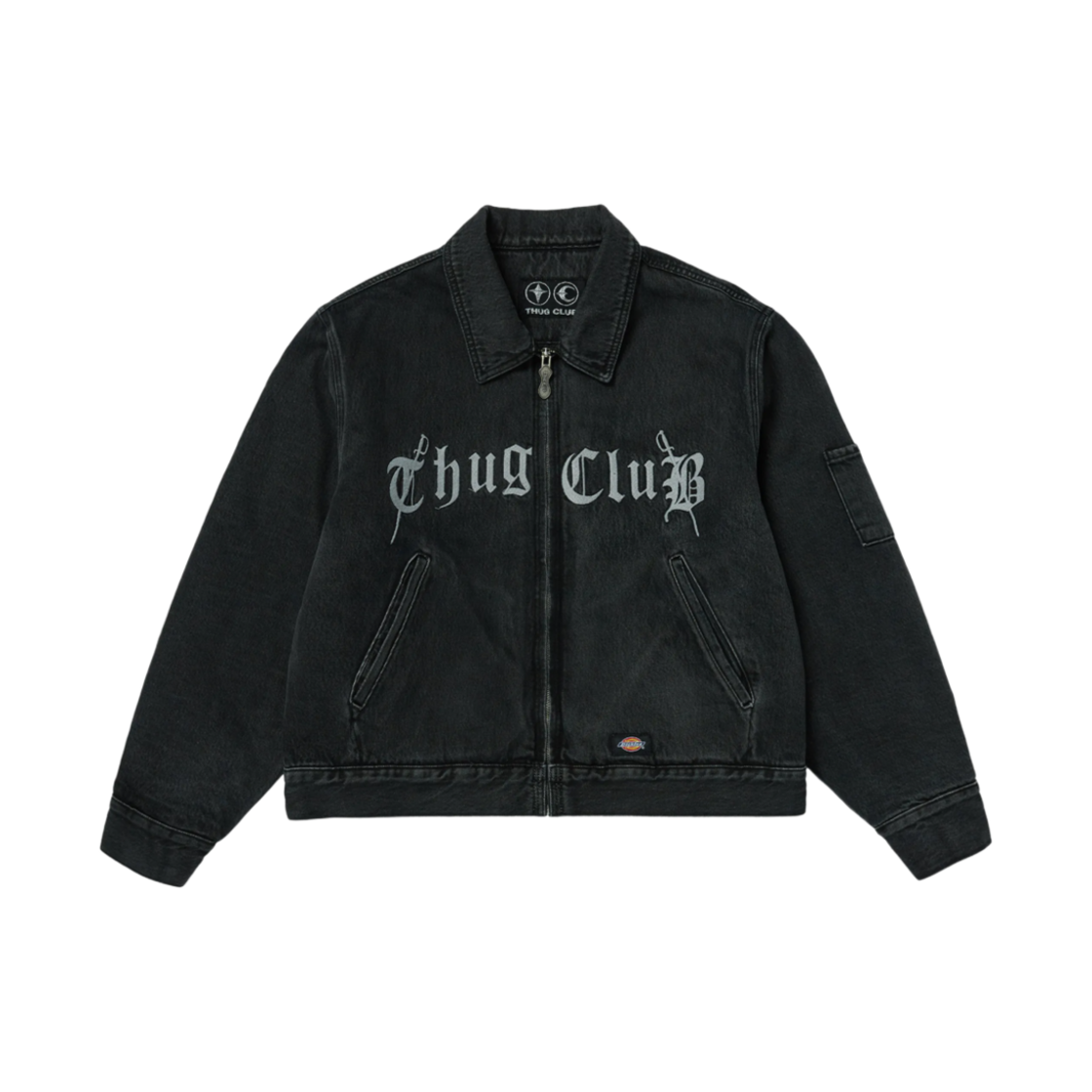 떠그 클럽 x 디키즈 아이젠하워 자켓 데님 블랙(Thug Club x Dickies Eisenhower Jacket Denim Black)