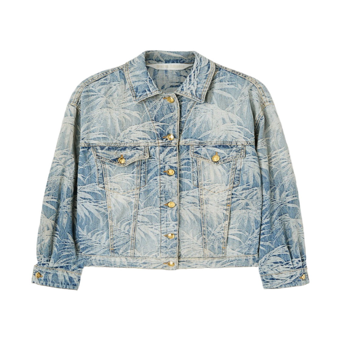 팜엔젤스 팜 워시 데님 오버 자켓 스카이 블루(Palm Angels Palms Wash Denim Over Jacket Sky Blue)