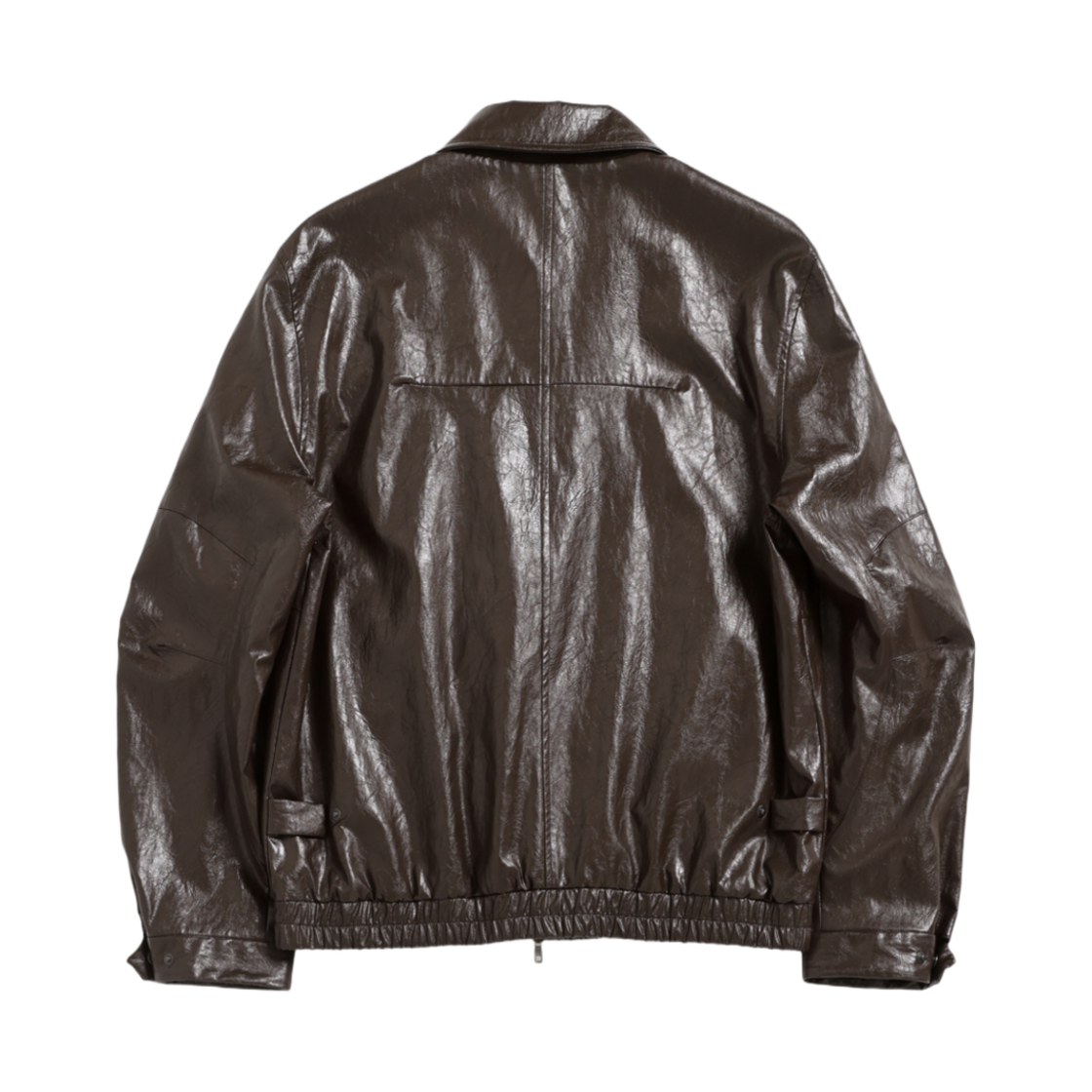 해칭룸 드리즐러 포우 레더 자켓 다크 브라운(Hatchingroom Drizzler Faux Leather Jacket Dark Brown) - 2