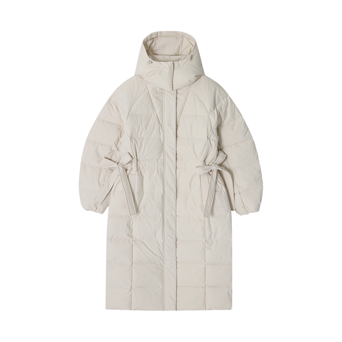F9689-795 (W) Ganni Tech Oversized Long Puffer Coat Tofu