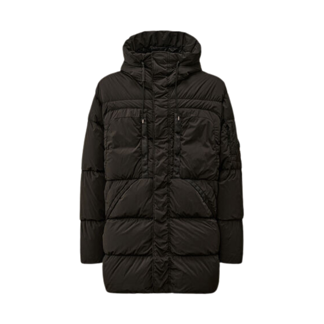 17CMOW173A005864G999 C.P. Company Nycra-R Hooded Long Down Jacket Black - 24FW