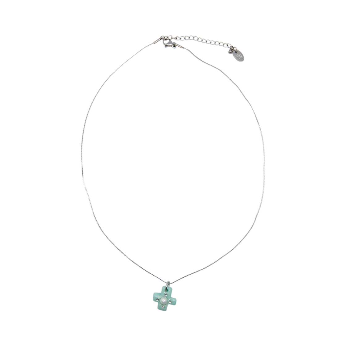 엔프프 크로스웨이 펄 네크리스 민트