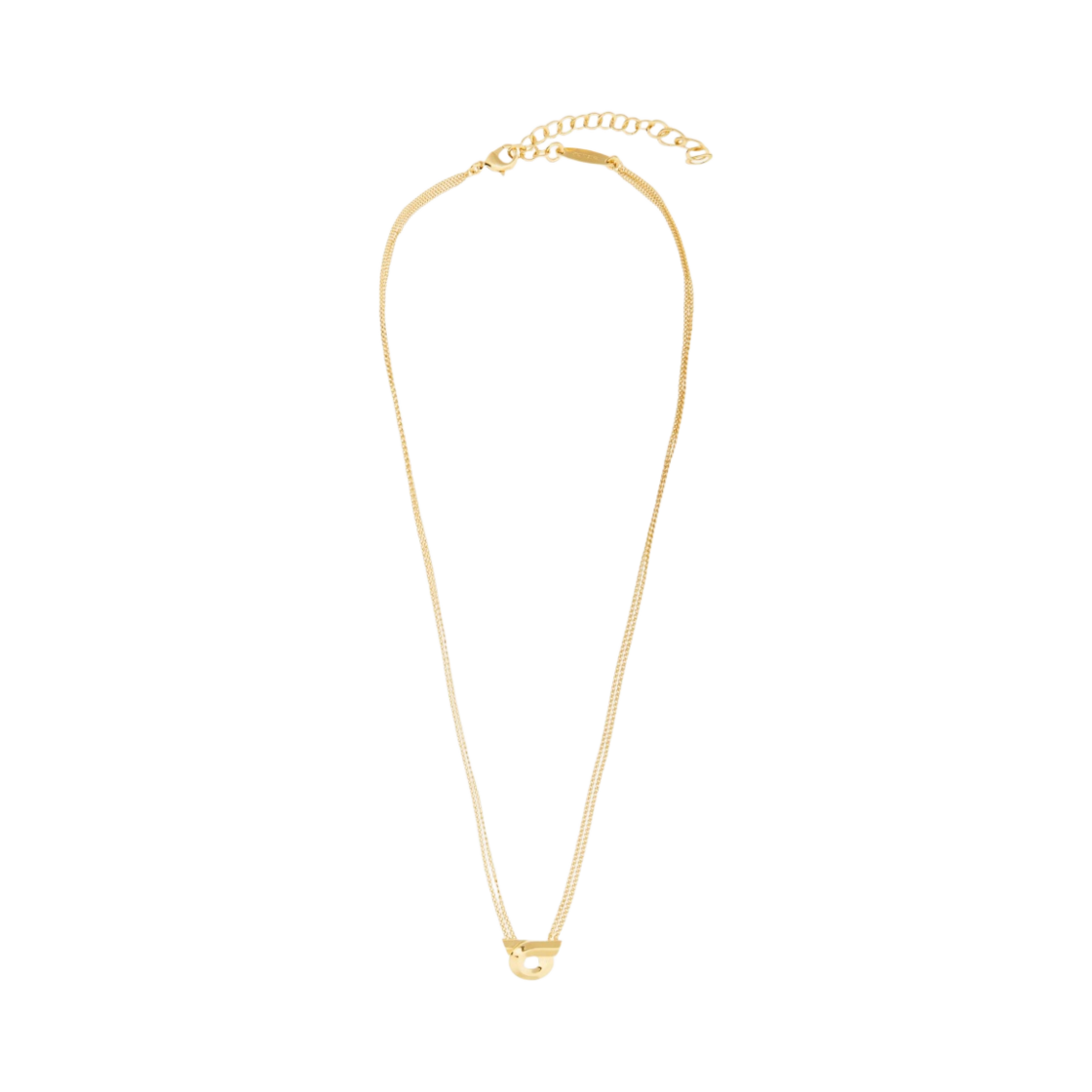 760705-770479 (W) Ferragamo Gancini Pendant Necklace Gold