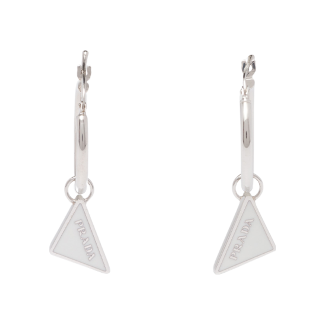 프라다 심볼 드롭 이어링 화이트 Prada KREAM