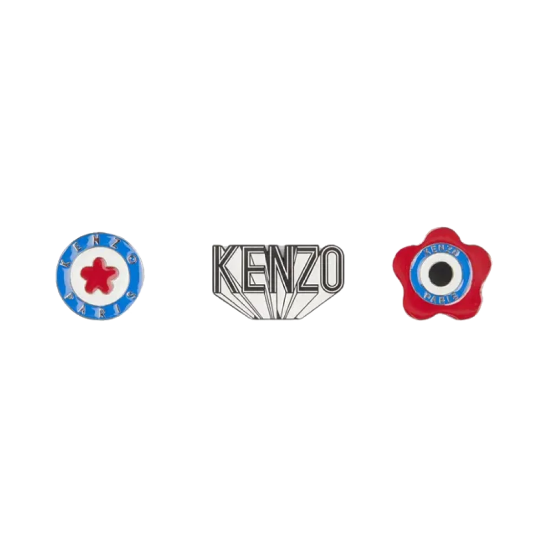 겐조 스탬프 핀 멀티컬러 (3개 세트)(Kenzo Stamp Pins Multicolor (Set of 3)) - 1