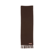 Acne Studios Fringe Wool Muffler Brown Melange