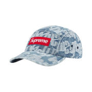 Supreme Fat Tip Jacquard Denim Camp Cap Blue - 22SS