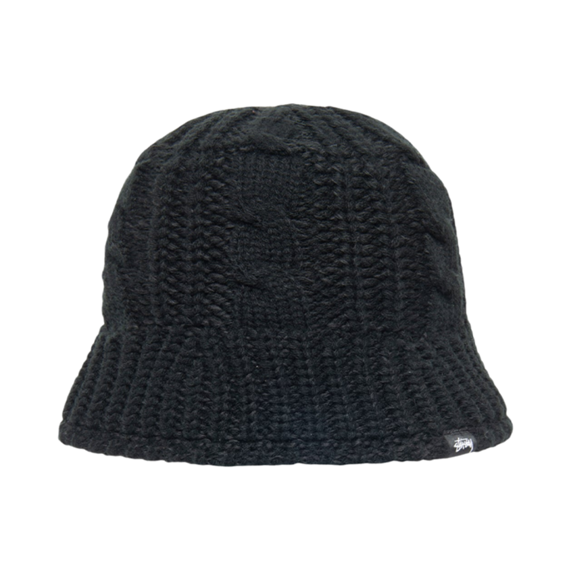1321193 Stussy Cable Knit Bucket Hat Black