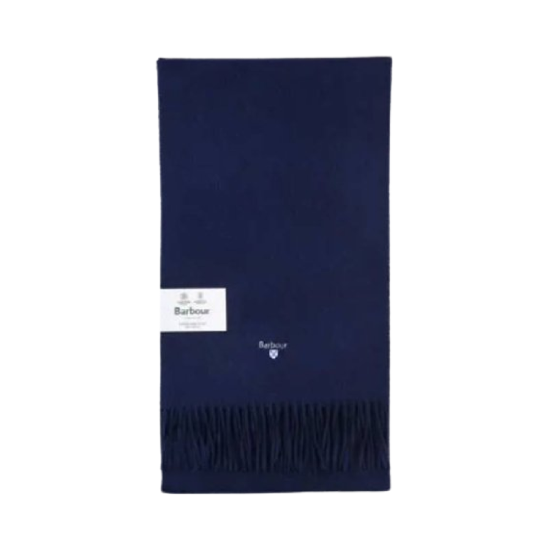 USC0008NY11 Barbour Plain Lambswool Muffler Navy