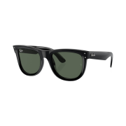 Ray-Ban Wayfarer Reverse Polished Black Frame Green Classic G-15 Lenses Universal Fit