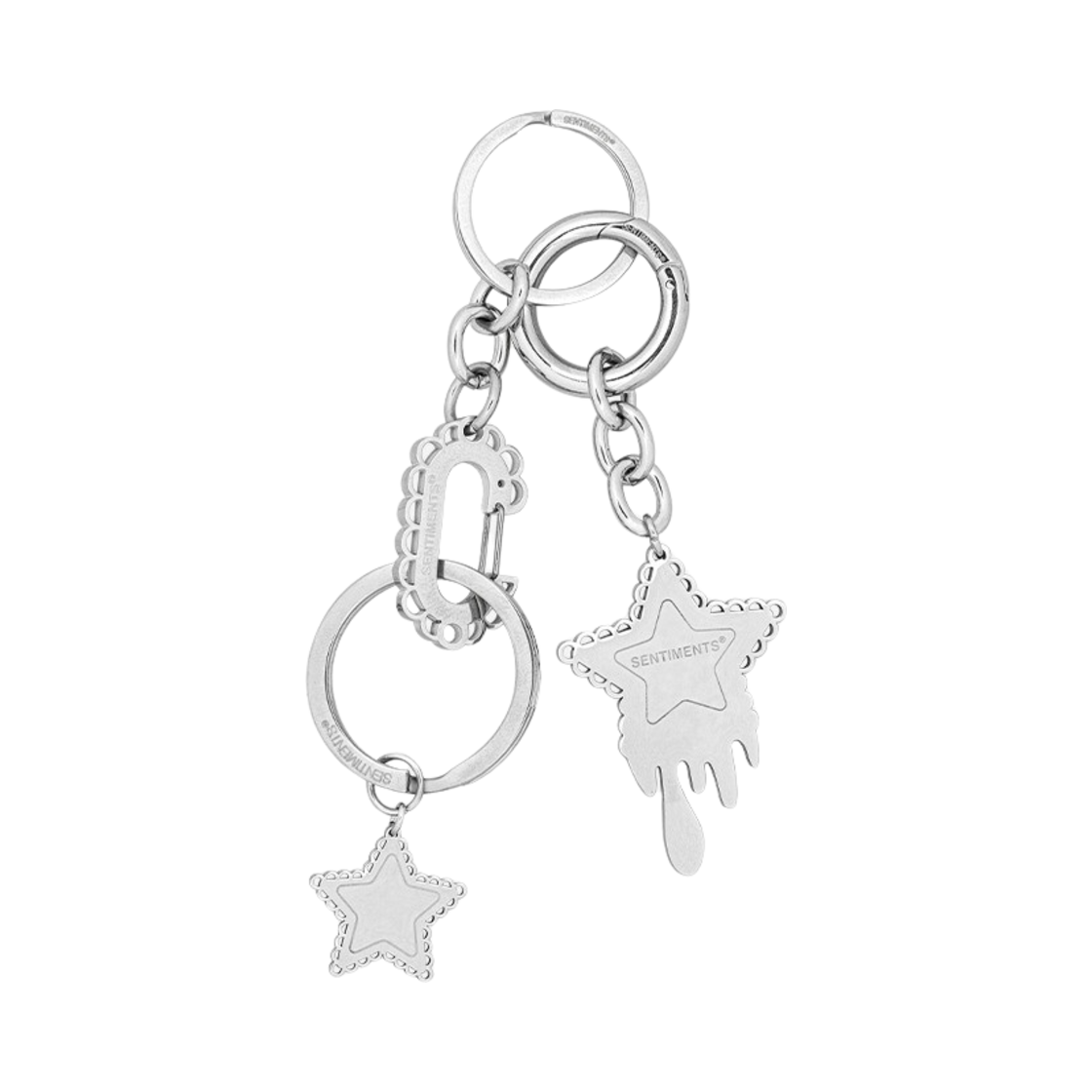 no538 Sentiments No.538 Key Ring Silver