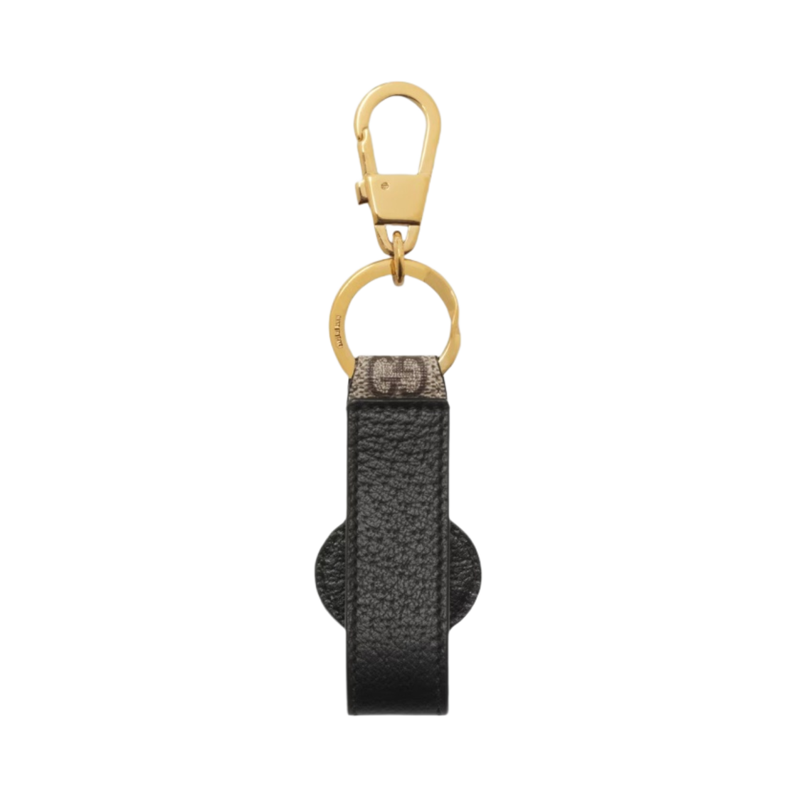 구찌 컷아웃 인터로킹 G 키체인 블랙 베이지 에보니(Gucci Keychain with Cut-Out Interlocking G Black Beige Ebony) - 2