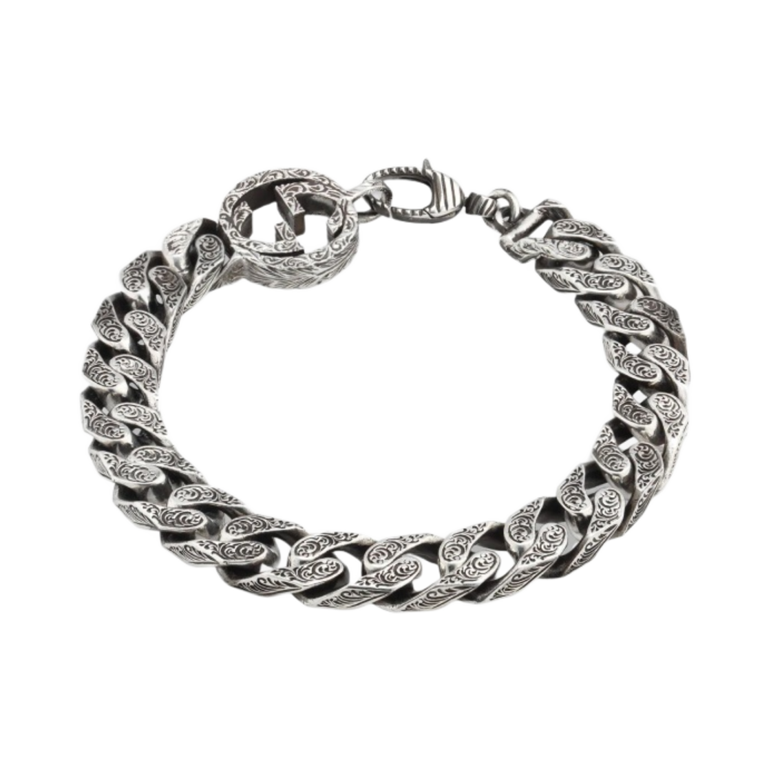 구찌 인터로킹 G 체인 브레이슬릿 실버 실버(Gucci Interlocking G Chain Bracelet In Silver Silver)