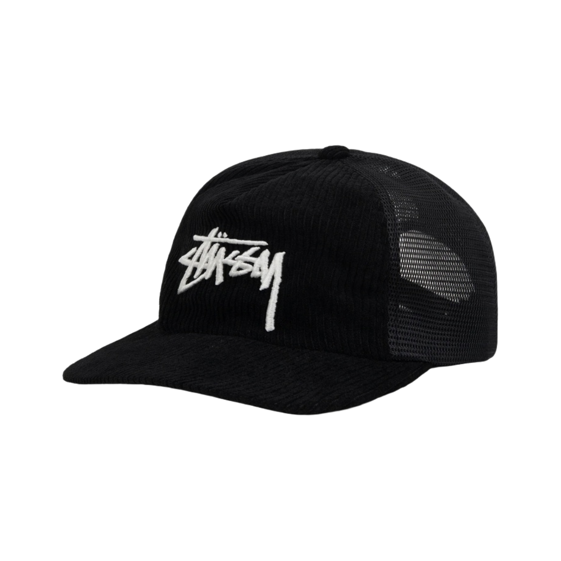 스투시 코듀로이 트러커 캡 블랙(Stussy Corduroy Trucker Cap Black)
