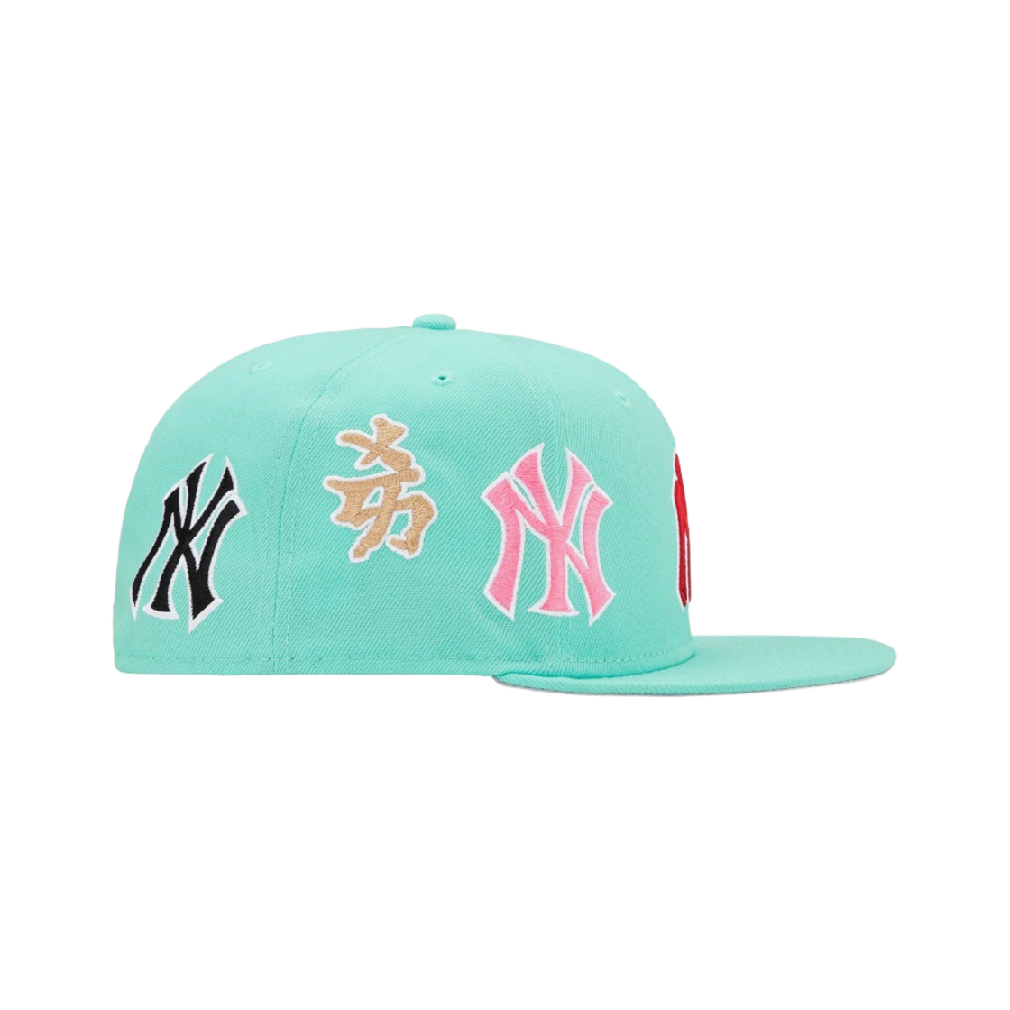 슈프림 x 뉴욕 양키스 간지 뉴에라 라이트 아쿠아 - 22FW(Supreme x New York Yankees Kanji New Era Light Aqua - 22FW) - 2