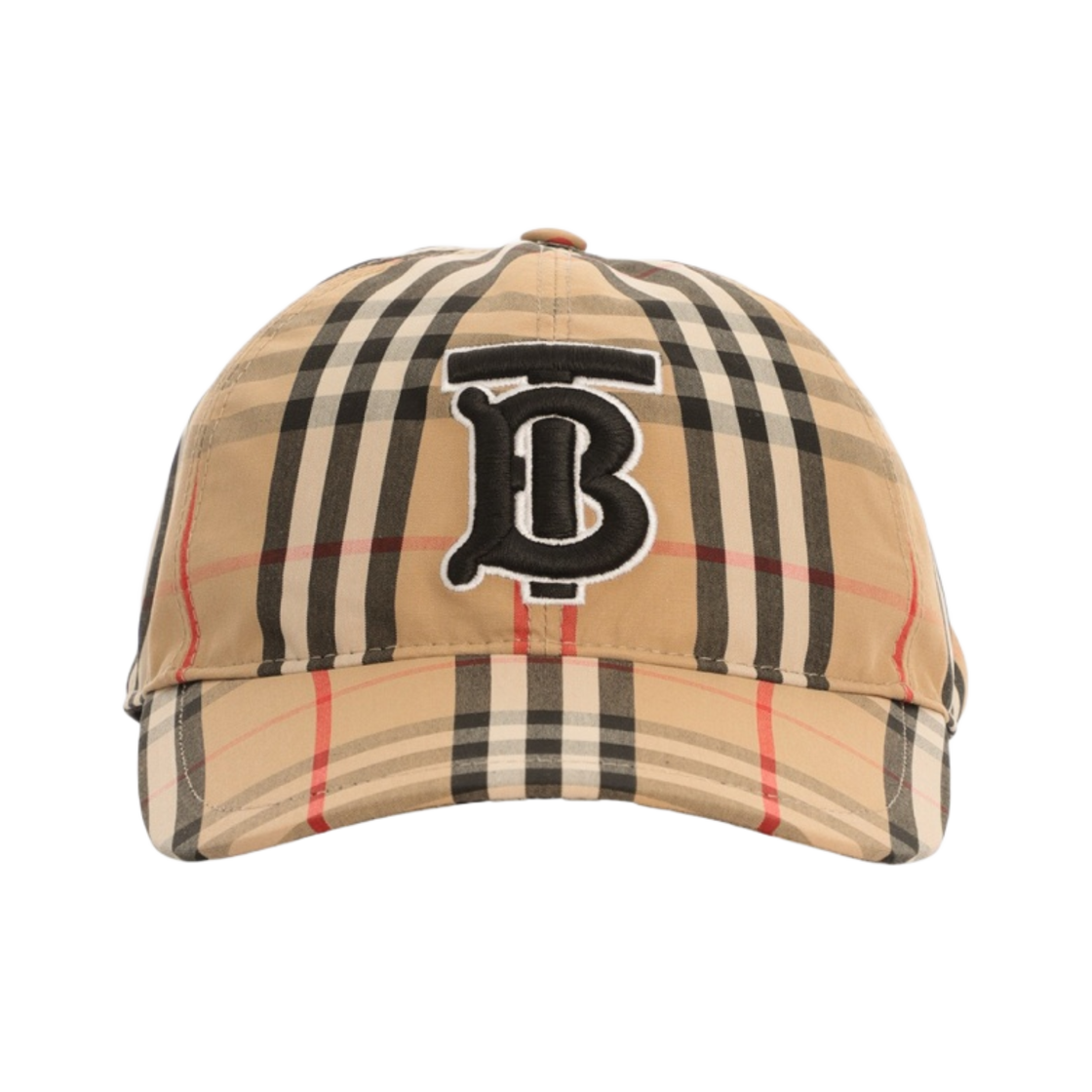 버버리 모노그램 모티프 빈티지 체크 코튼 베이스볼 캡 아카이브 베이지(Burberry Monogram Motif Vintage Check Cotton Baseball Cap Archive Beige) - 2