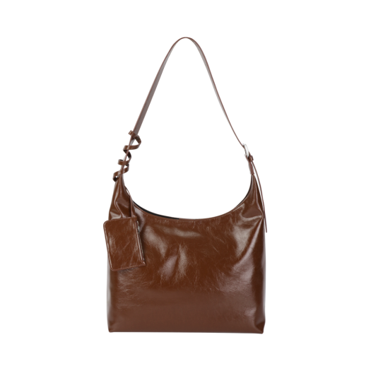 ANC-25SS023 Anoetic Classic Hobo Bag & Card Wallet Set Brown