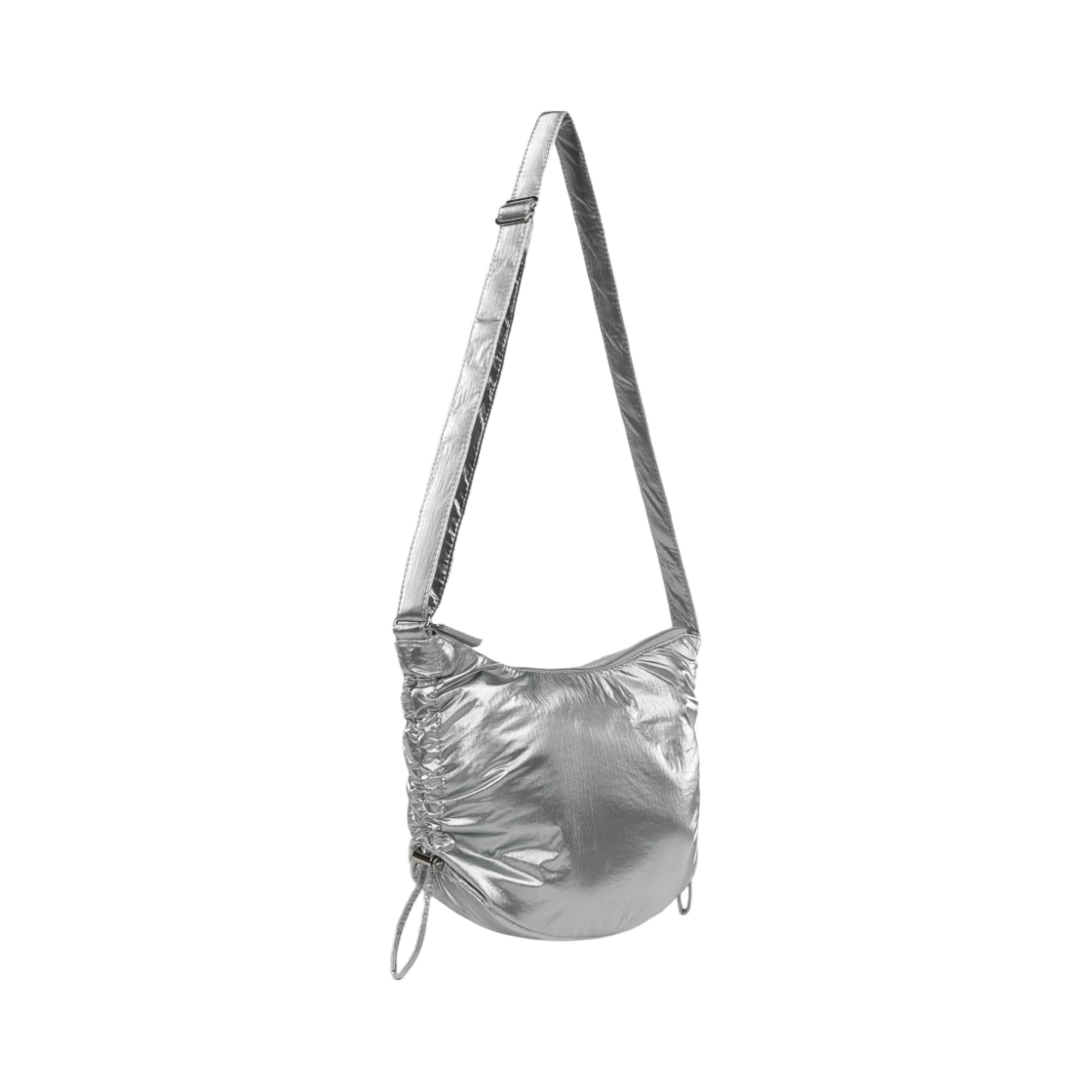 GU 나일론 사이드 드로우스트링 숄더백 실버(GU Nylon Side Drawstring Shoulder Bag Silver) - 2