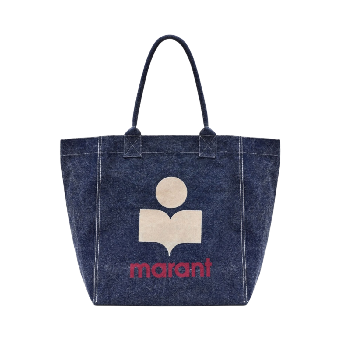 이자벨 마랑 옌키 로고 데님 토트백 블루 - 22FW(Isabel Marant Yenky Logo Denim Tote Bag Blue - 22FW)