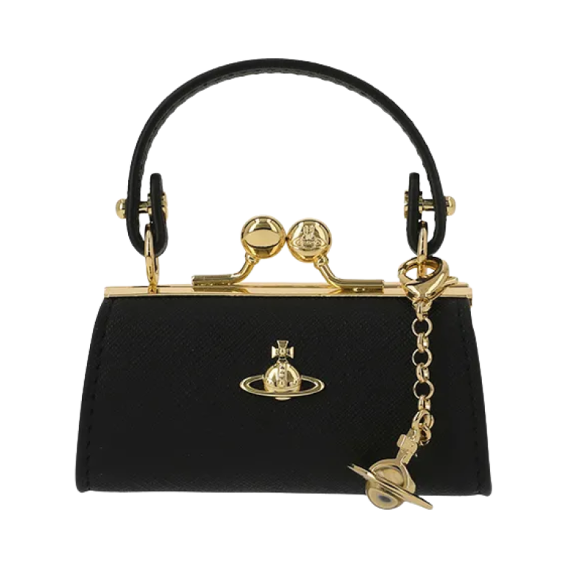 5C01000EW-S000B-N402 Vivienne Westwood Saffiano Doll Bag Black