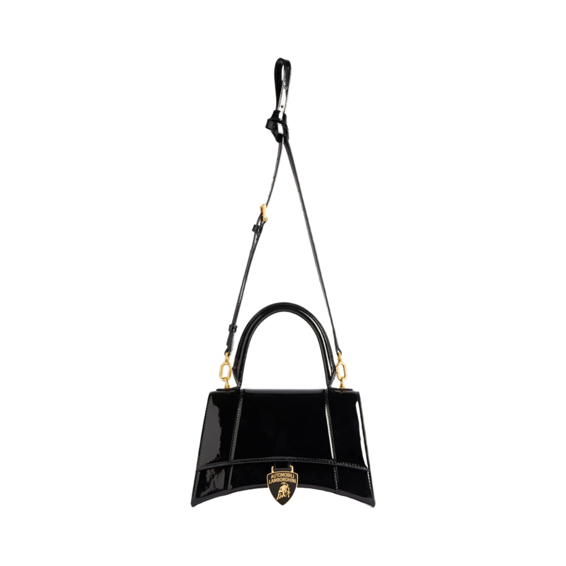 발렌시아가 x 오토모빌리 람보르기니 아워글래스 핸드백 스몰 블랙(Balenciaga x Automobili Lamborghini Hourglass Handbag Small Black) - 4