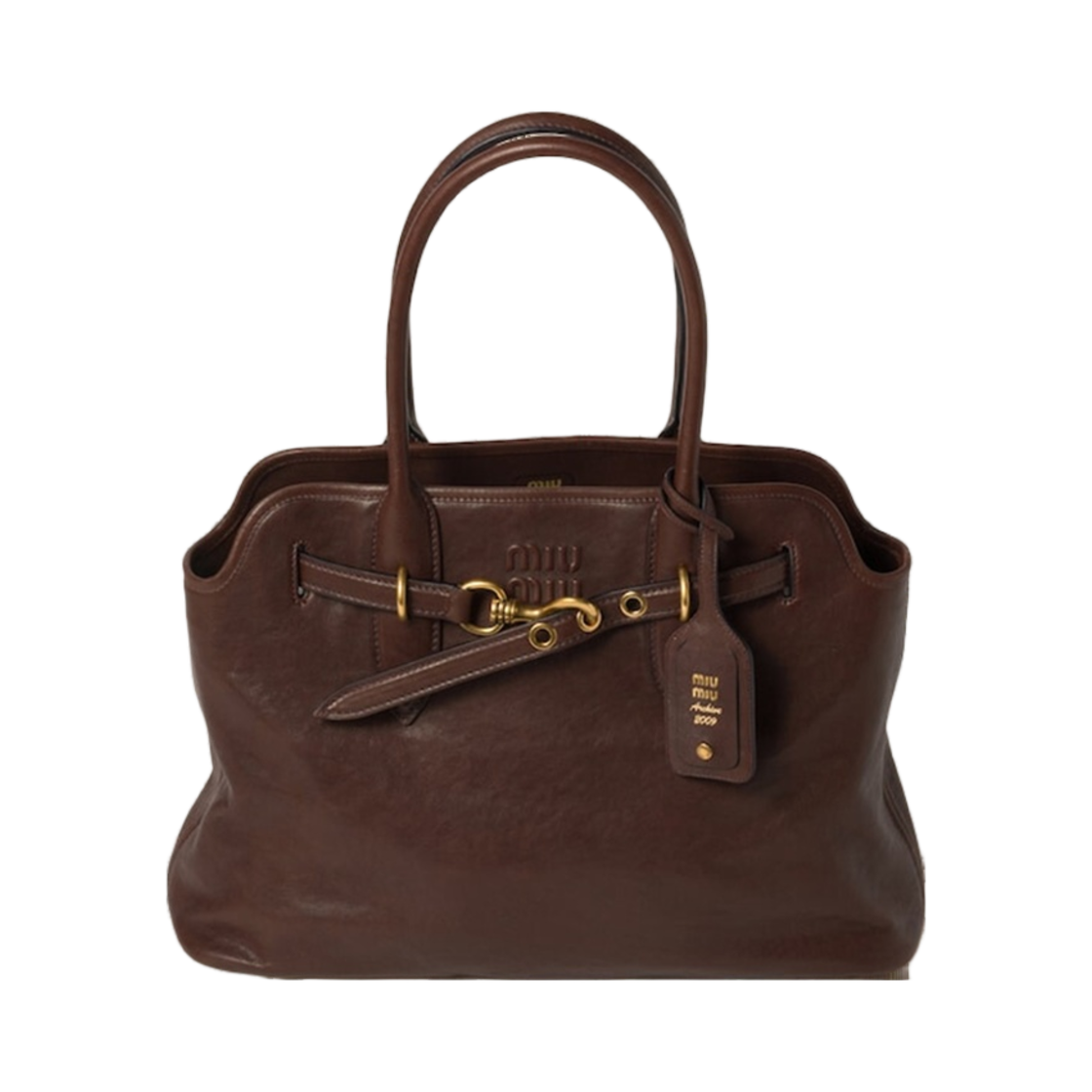 미우 미우 아벙츄어 나파 레더 백 브라이어우드