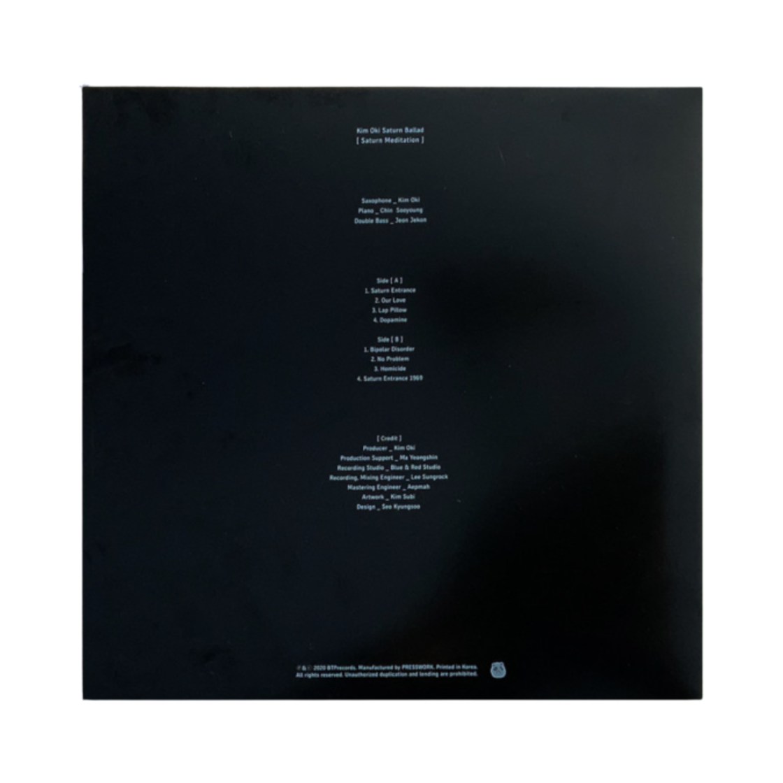 김오키 새턴 발라드 정규 8집 새턴메디테이션 LP 블랙 (300개 한정반)(Kimoki Saturn Ballad 8th Album Saturn Meditation LP Black (300 Limited)) - 2