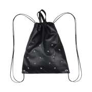 Aeae Stella Leather Gym Sack Black