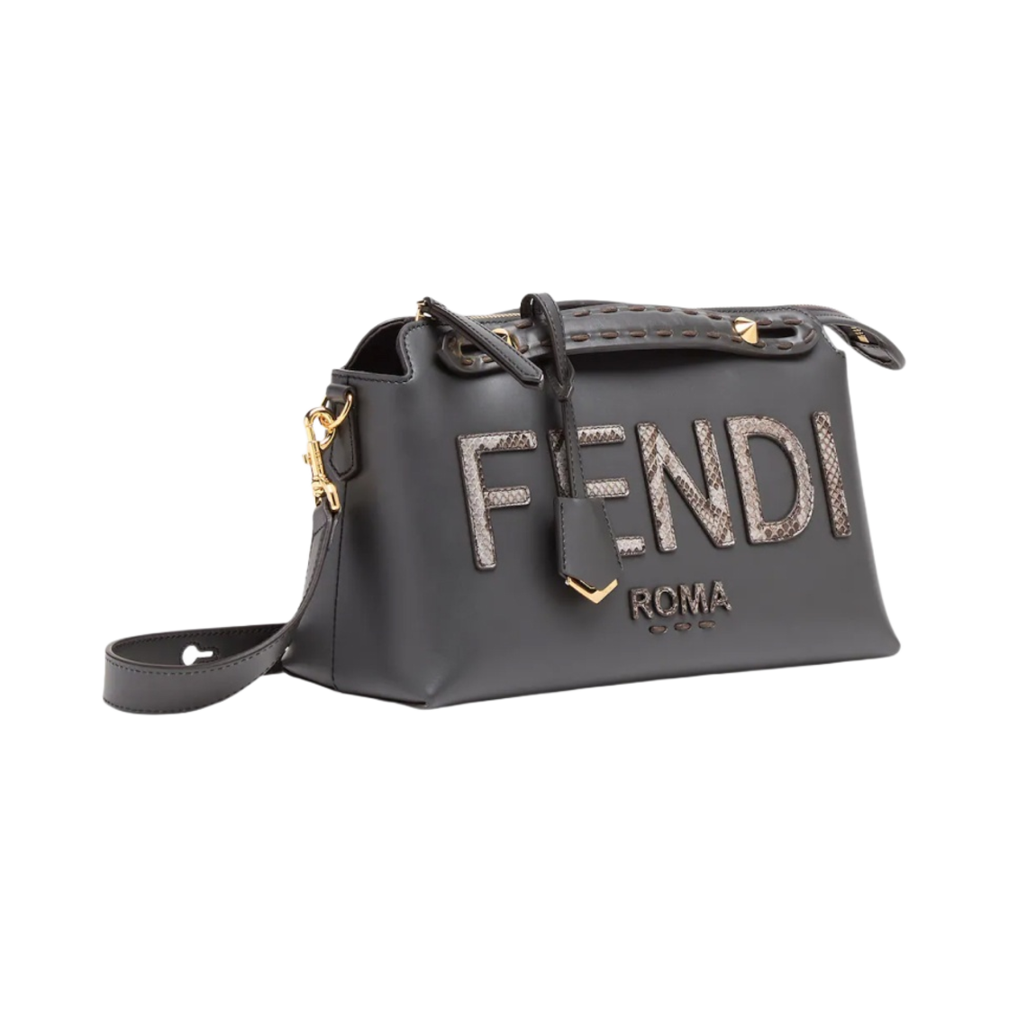 펜디 바이 더 웨이 레더 미디움 엘라프 보스턴백 그레이(Fendi By The Way Leather Medium Elaphe Boston Bag Grey) - 2