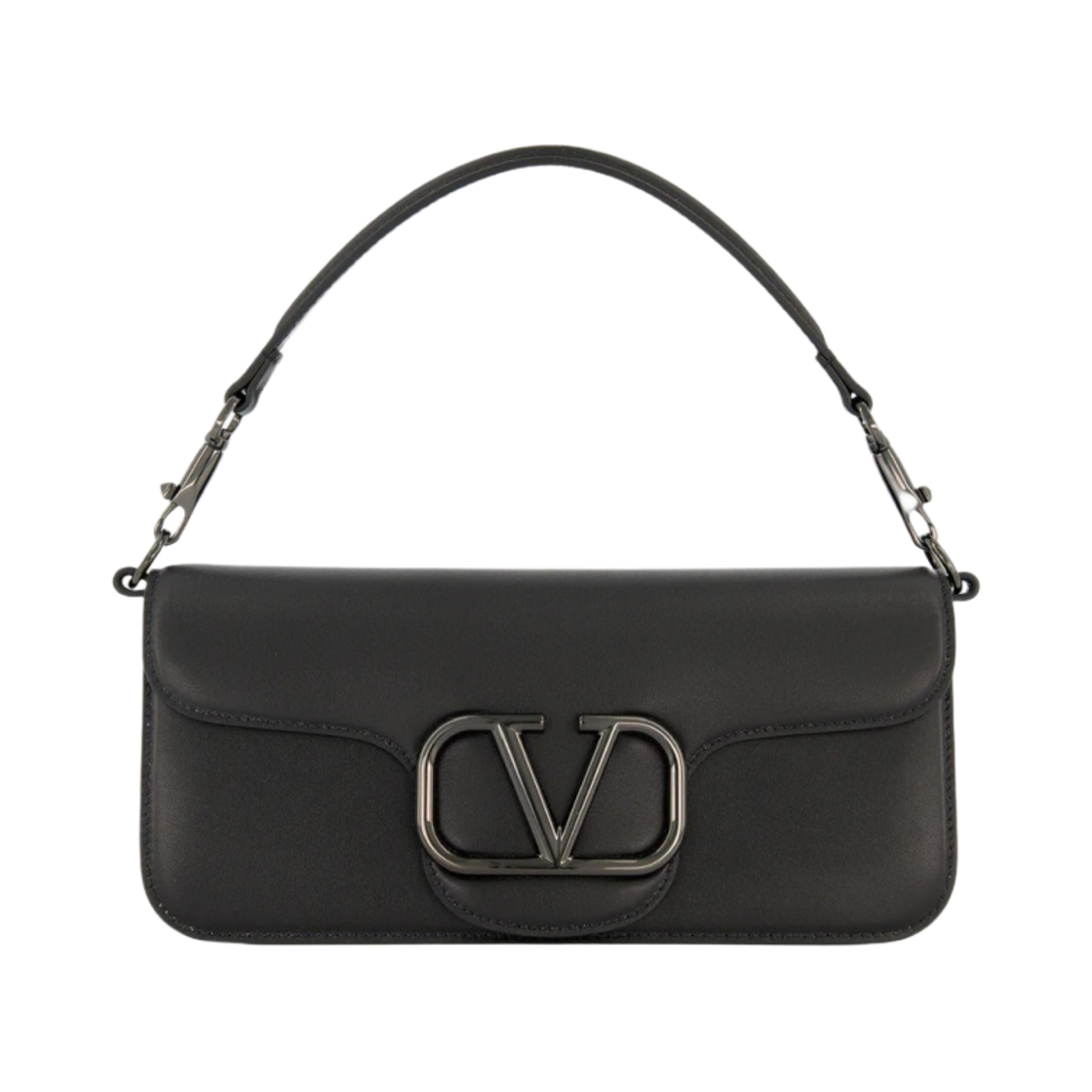 발렌티노 브이로고 시그니쳐 카프스킨 로코 숄더백 블랙(Valentino Vlogo Signature Calfskin Loco Shoulder Bag Black) - 1