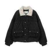 (W) Matin Kim Knit Mixed Flight Jumper Black