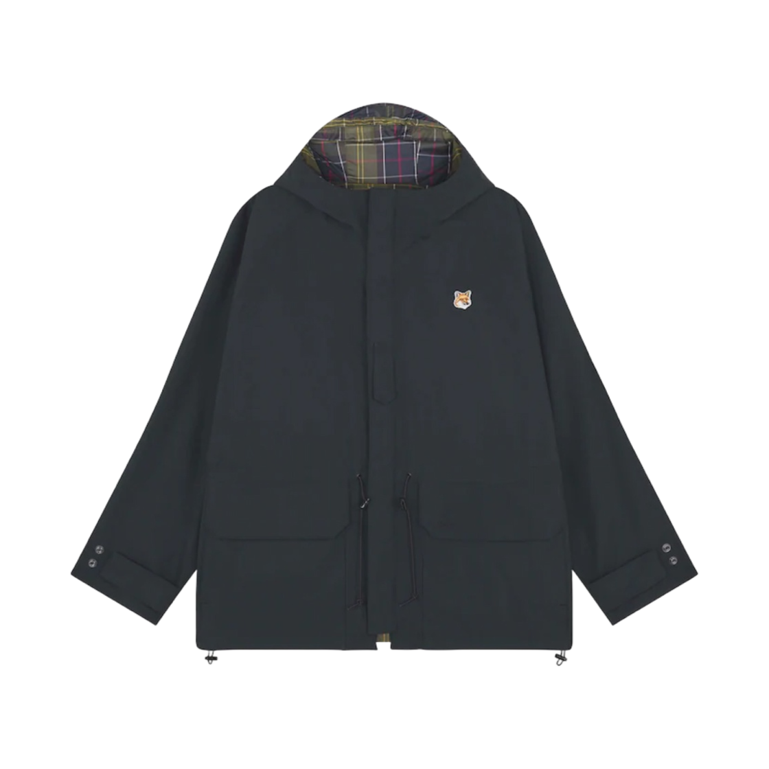 MWB1093BK11 Barbour x Maison Kitsune Military Jacket Black Melange