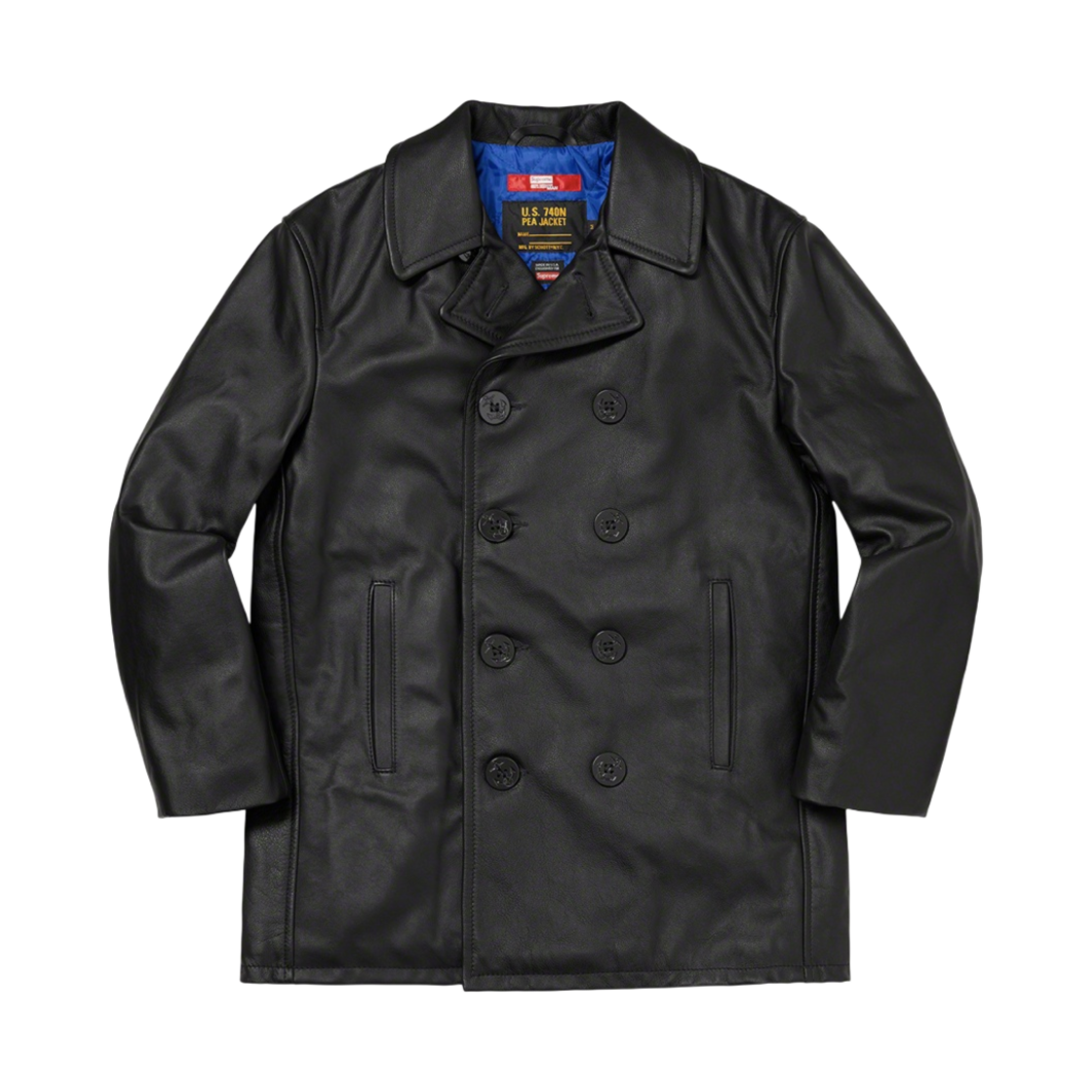 슈프림 x 꼼데가르송 준야 와타나베 맨 x 쇼트 레더 피코트 블랙 - 21FW