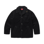 Supreme Kindermann Uncut Corduroy Car Coat Black - 24FW