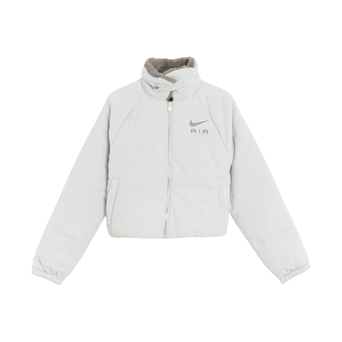 (W) 나이키 에어 써마핏 코듀로이 크롭 자켓 화이트 - 아시아((W) Nike Air Therma-Fit Corduroy Cropped Jacket White - Asia) - 1