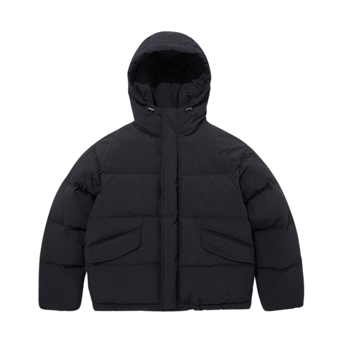 던스트 후드 볼륨 구스 다운 자켓 블랙 네이비(Dunst Hooded Volume Goose Down Jacket Black Navy)