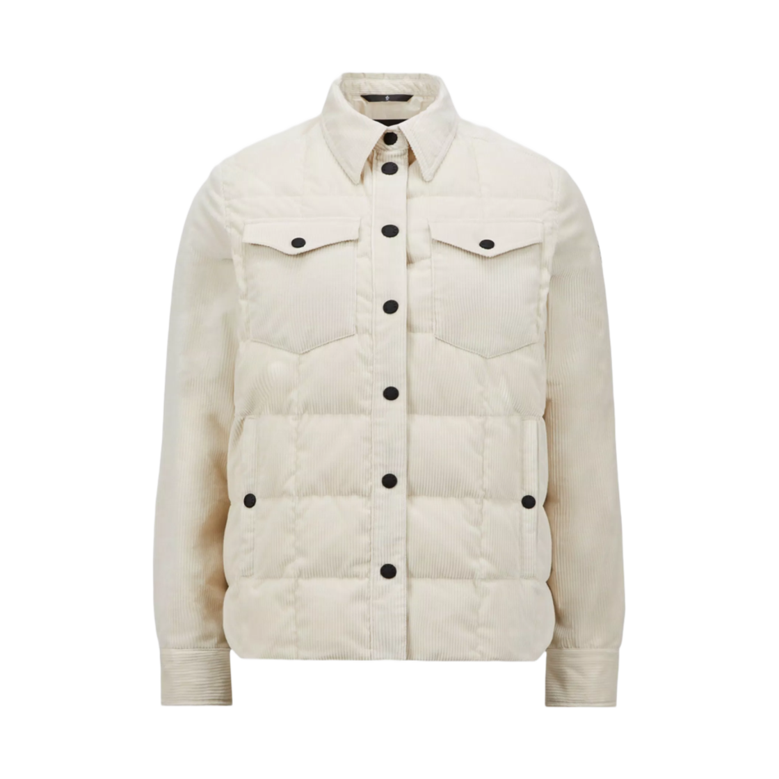 【MONCLER】Pauletコーデュロイ・ダウン・シャツ・ジャケット W) 몽클레르 포레트 다운 코듀로이 셔츠 자켓 화이트 - 24FW