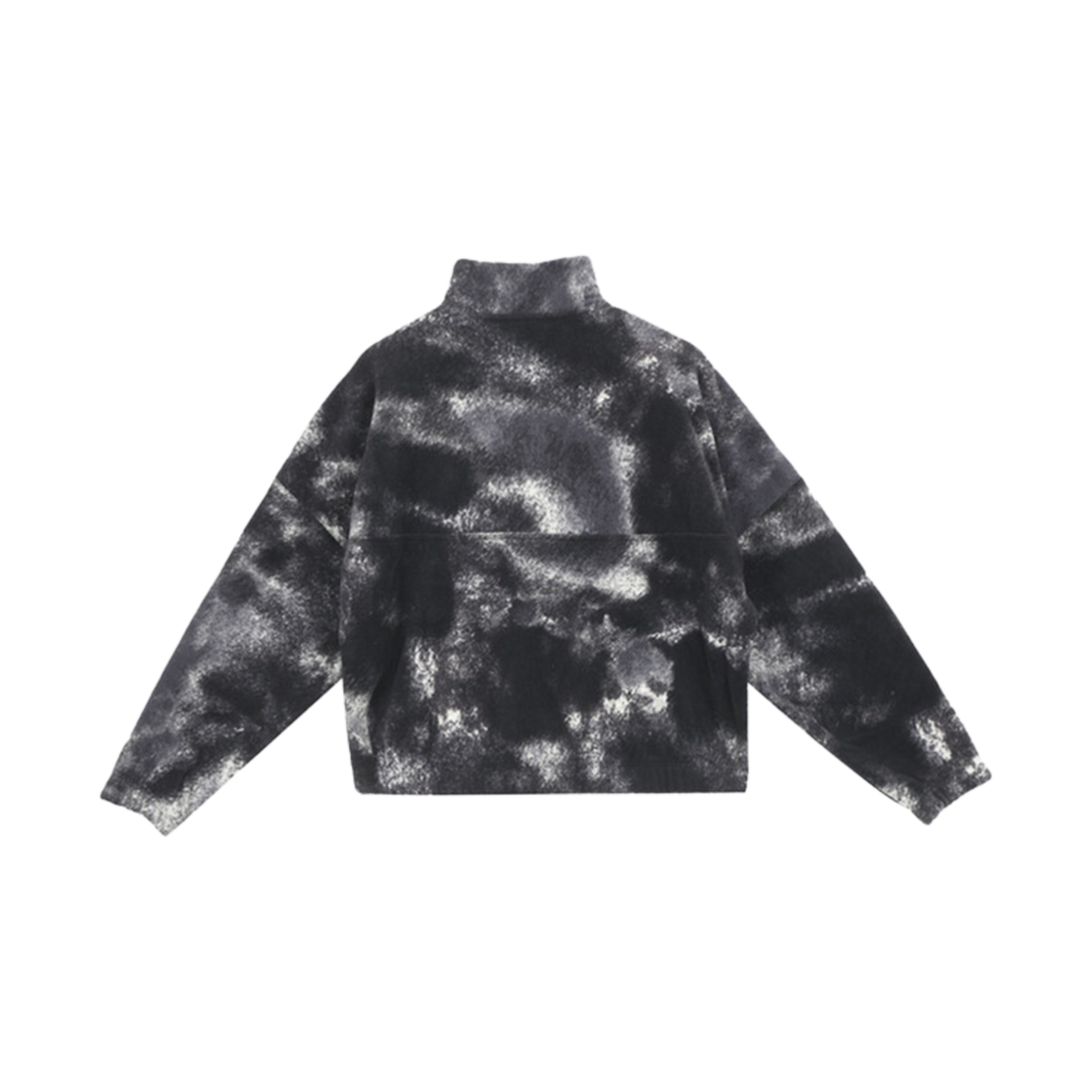 (W) 나이키 원 써마핏 탑 폴라 플리스 AOP 하프 집 블랙 그레이 - 아시아((W) Nike One Therma-Fit Top Polar Fleece AOP Half Zip Black Grey - Asia) - 2