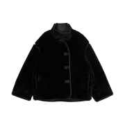 (W) Arket Faux Fur Jacket Black