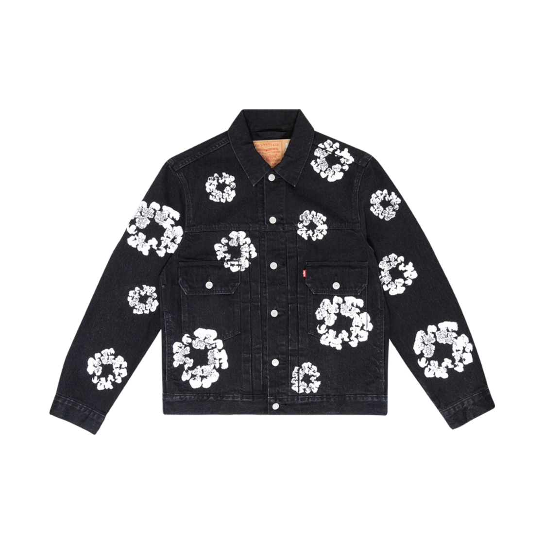 데님 티어스 타입 2 올 오버 리쓰 자켓 블랙(Denim Tears Type II All Over Wreath Jacket Black)