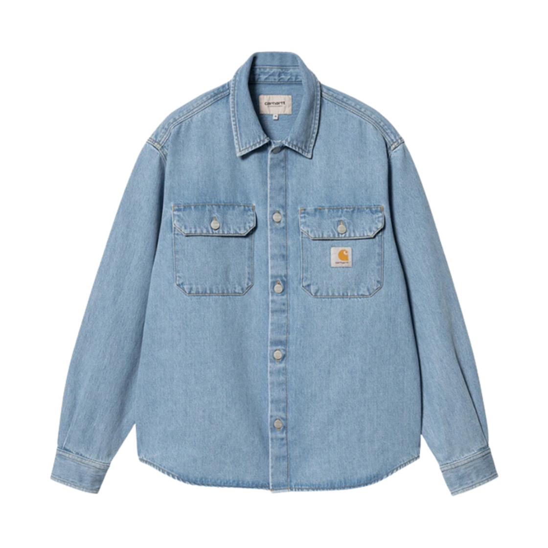 칼하트 WIP 하비 셔츠 자켓 블루 스톤 블리치드