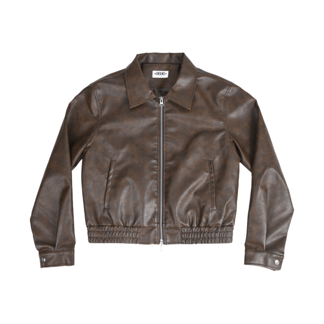 (W) 에이에이 빈티지 레더 자켓 초콜릿((W) Aeae Vintage Leather Jacket Chocolate)