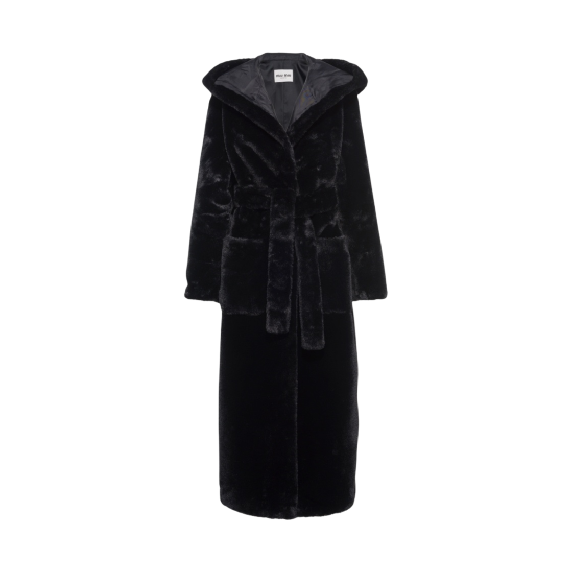 (W) 미우 미우 아스펜 코트 블랙((W) Miu Miu Aspen Coat Black) - 1
