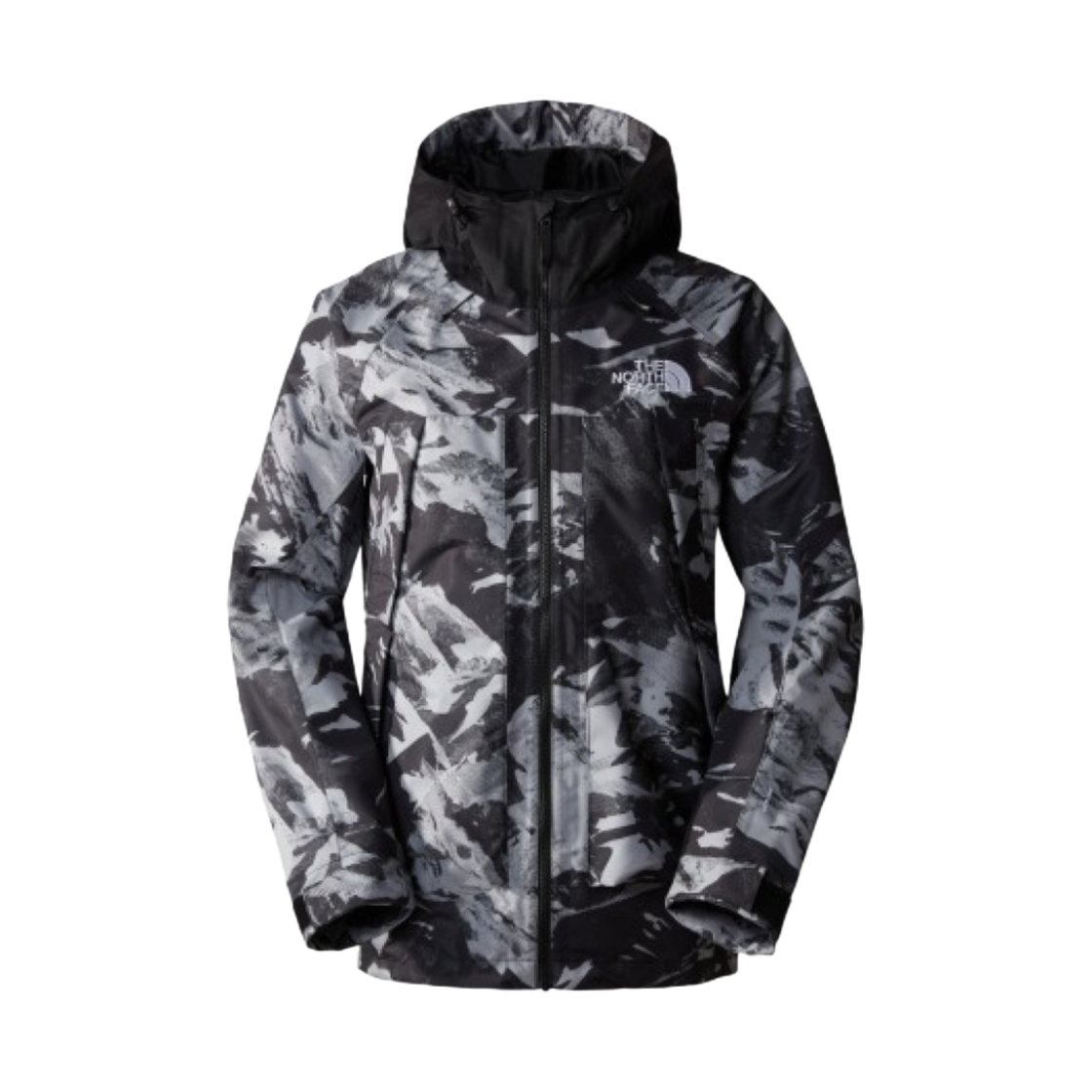 NF0A7UTQ9G7 The North Face Balfron Jacket TNF Black Tonal Mountainscape Print