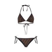 (W) Fendi Lycra Bikini Brown Black