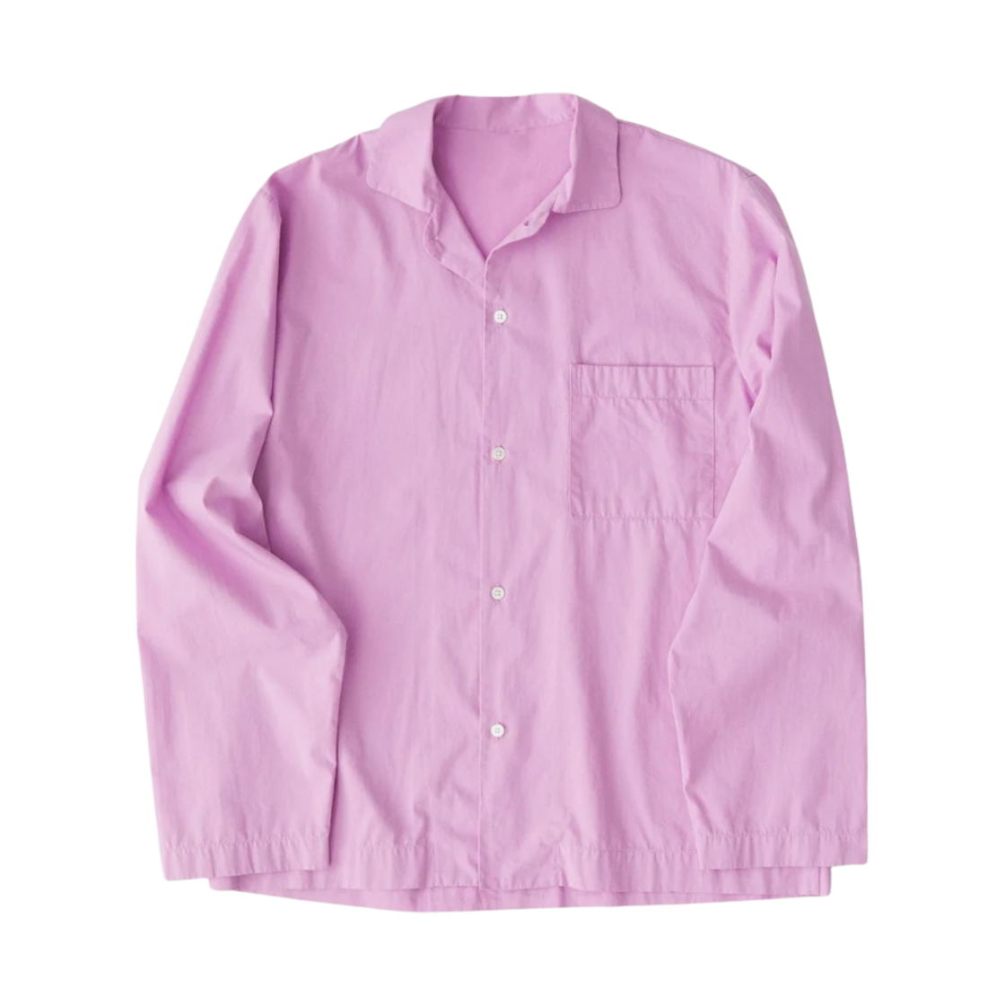 테클라 포플린 슬립웨어 롱슬리브 셔츠 퍼플 핑크(Tekla Poplin Sleepwear Long Sleeved Shirt Purple Pink)