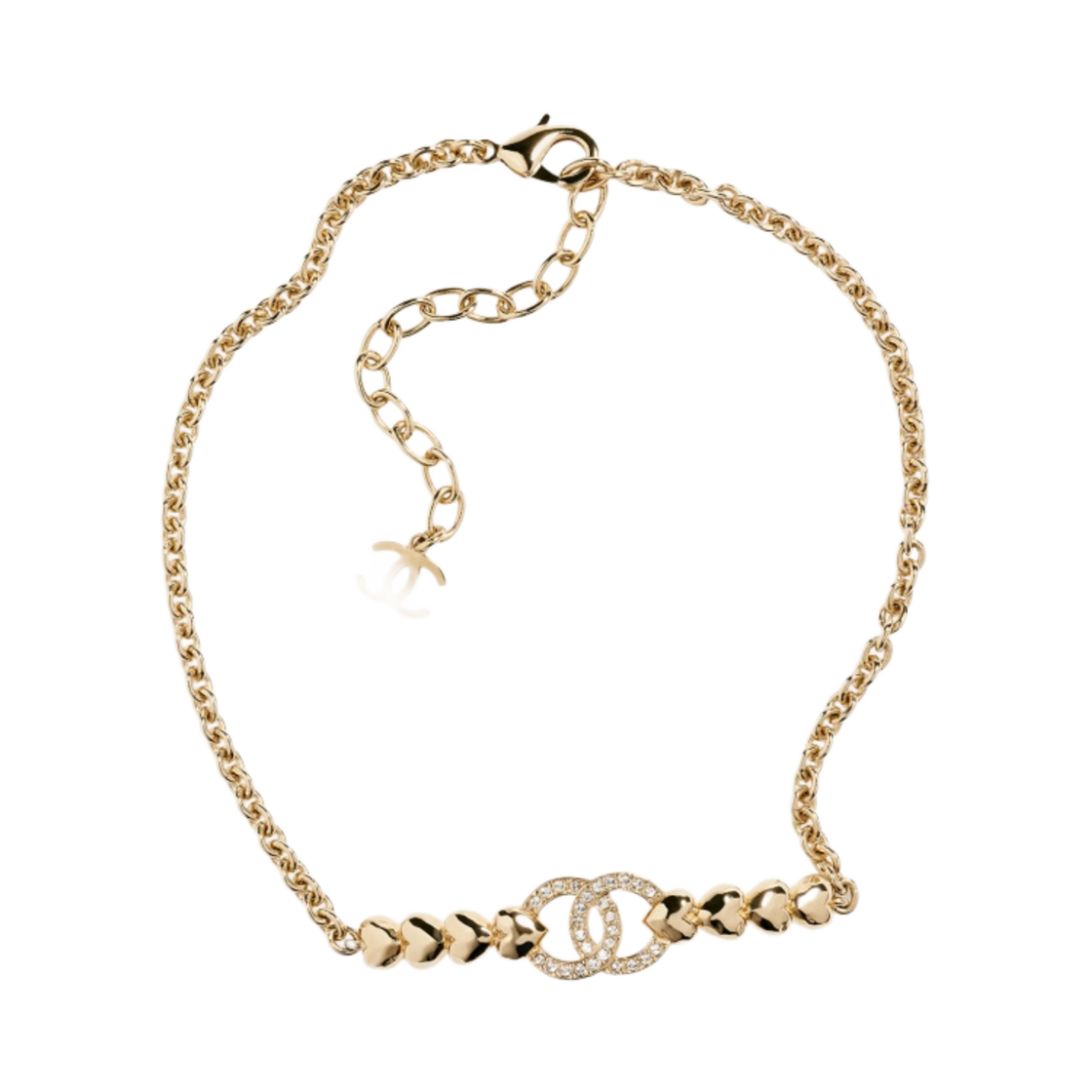 (W) 샤넬 초커 메탈 스트라스 & 골드 크리스탈((W) Chanel Choker Metal Strass & Gold Crystal) - 1