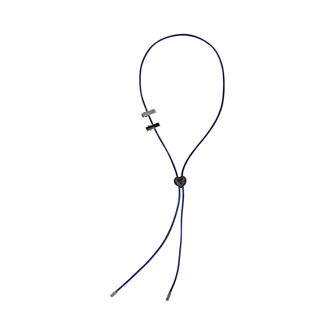 no483bn Sentiments No.483 Heart Code Lock Necklace Black/Nave